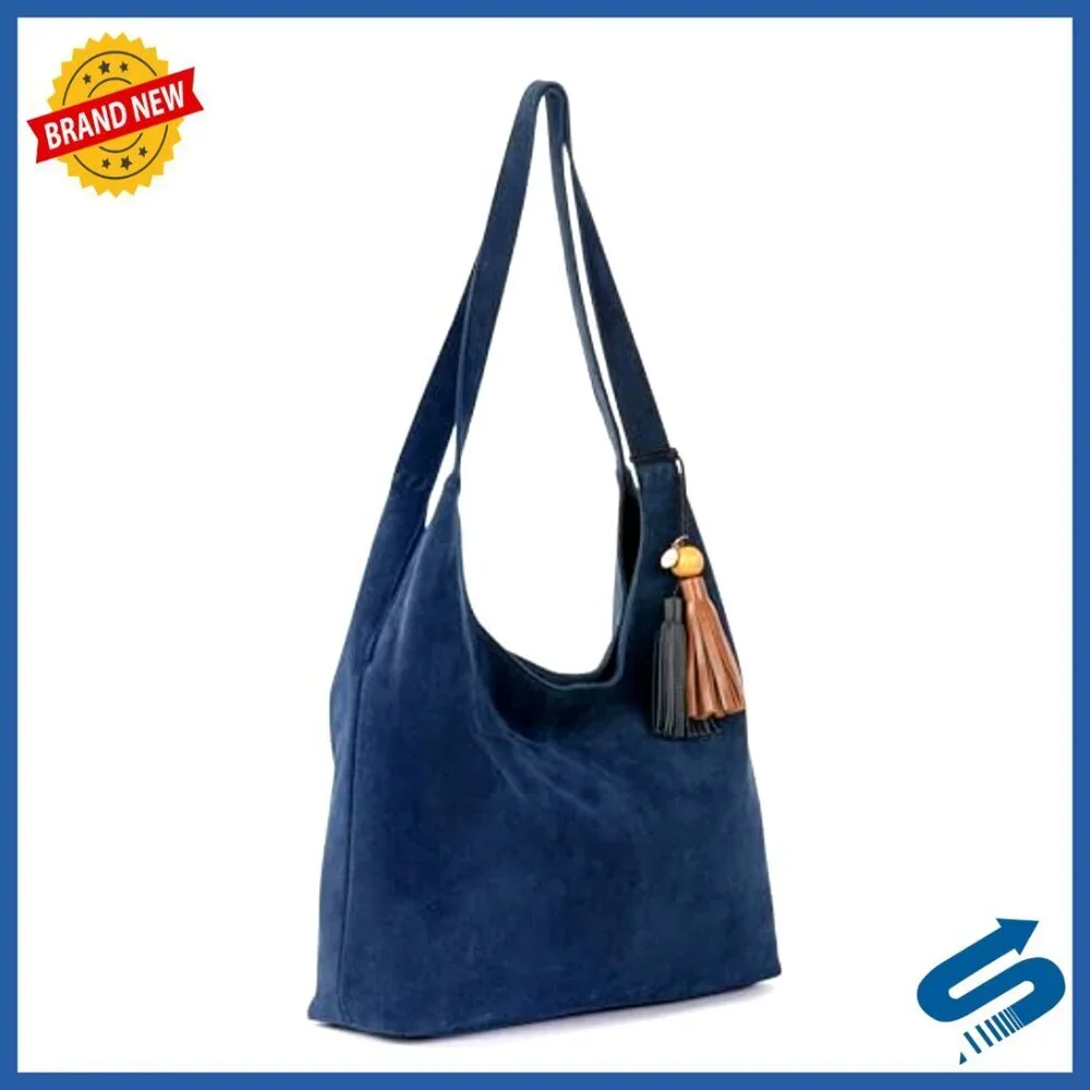 Premium Leather Hobo Bag Large Handbag Shoulder Strap Everyday Travel Purse